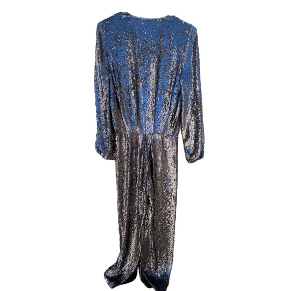 Alexis Zeda Silver Sequin Jumpsuit Size Small NWOT - Picture 4 of 10